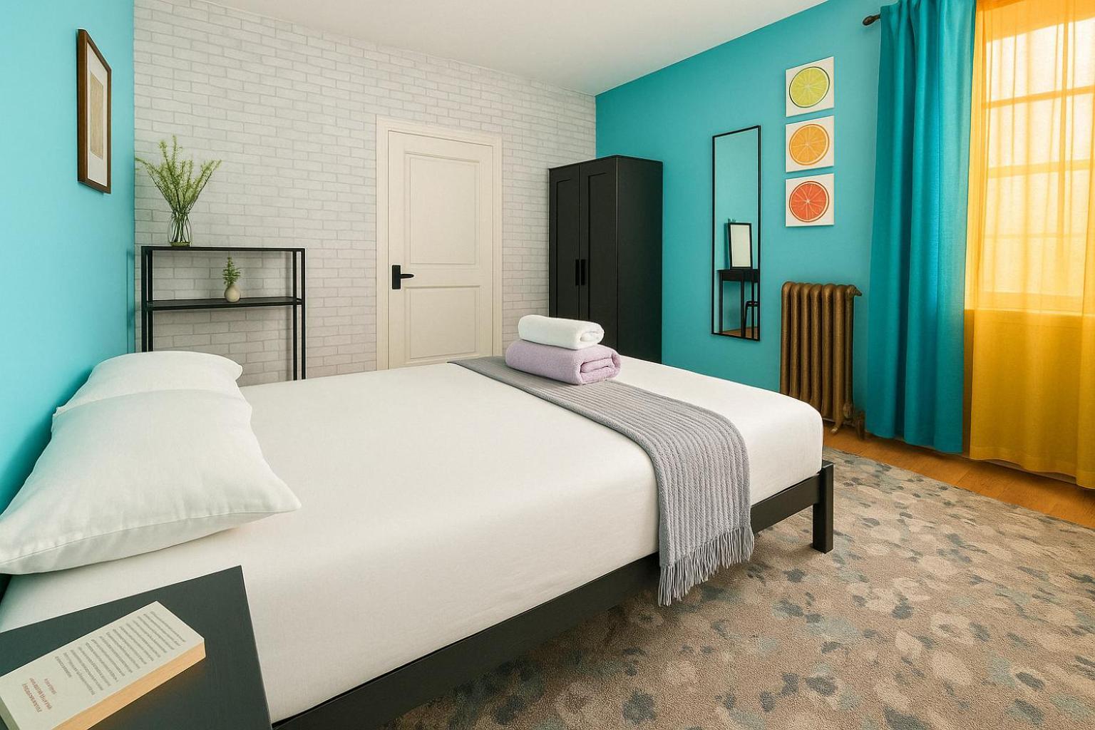 Modern Xl Queen Comfort & Character In Harlem Nova York